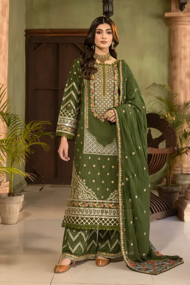 Premium EMB 3PC Zarmeen & Emaan Z.E-716
