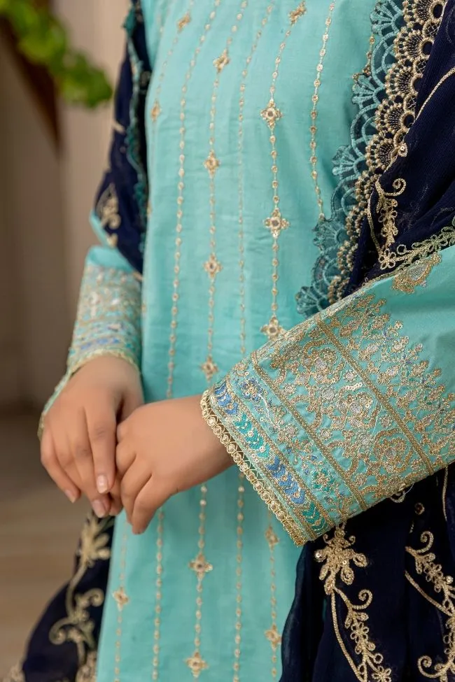 Premium EMB 3PC Zarmeen & Emaan Z.E-710 - Image 4